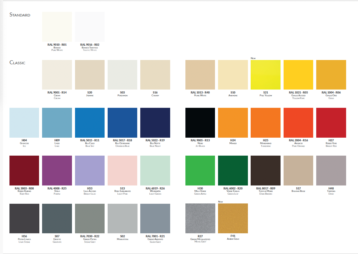 Cordivari Designer Color Options