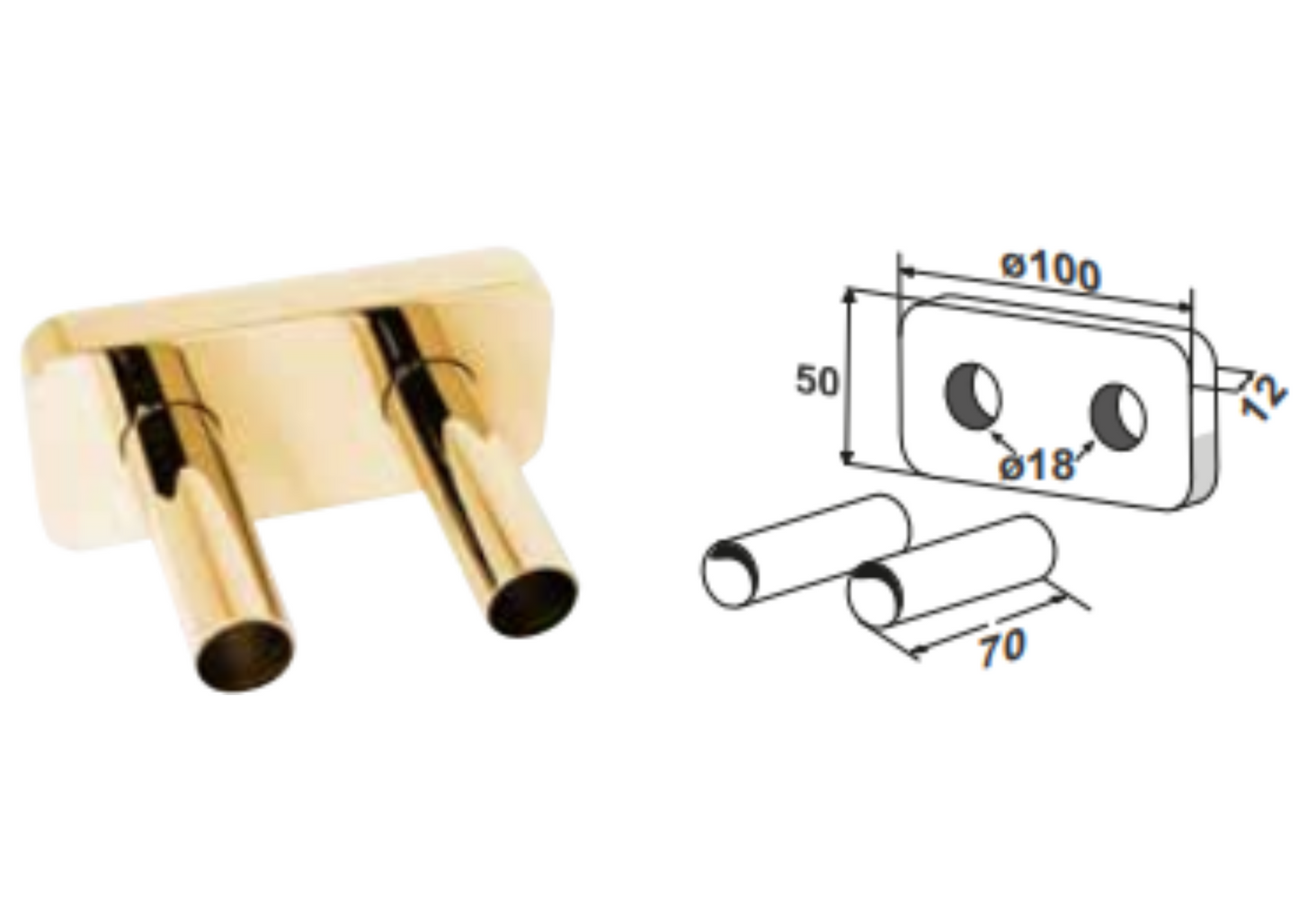 Pipe Covering Kit for Pipe Centers 50mm